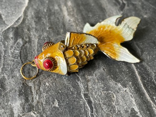 Vintage enamel articulated - enamel,