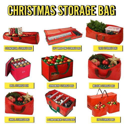 Red christmas storage bag - christmas,