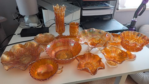 Carnival glass orange - carnival,