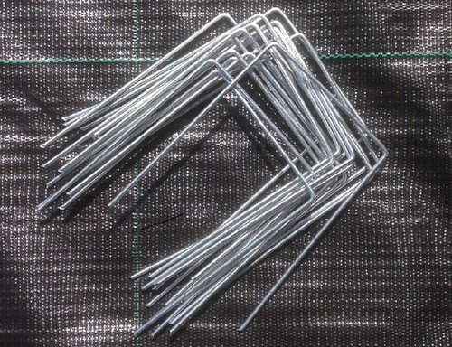Galvanized metal pegs - galvanized, ground