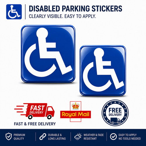 Disabled resin badge - disabled,