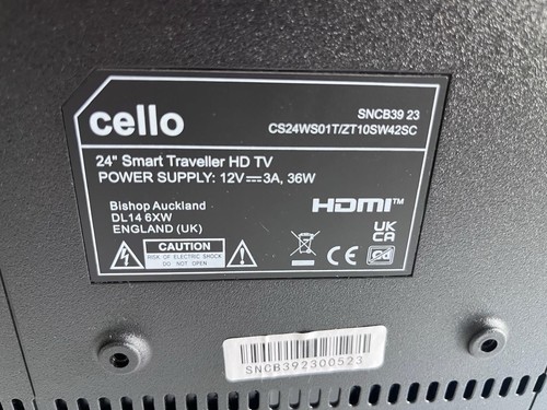 Cello cs24ws01 ultrafast - cs24ws01, 24”