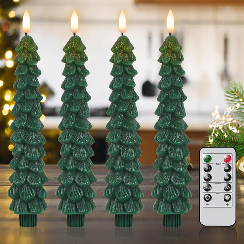 Christmas tree led candles - christmas,