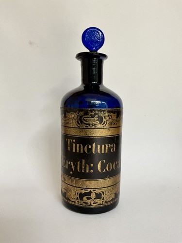 Antique cobalt apothecary - antique,