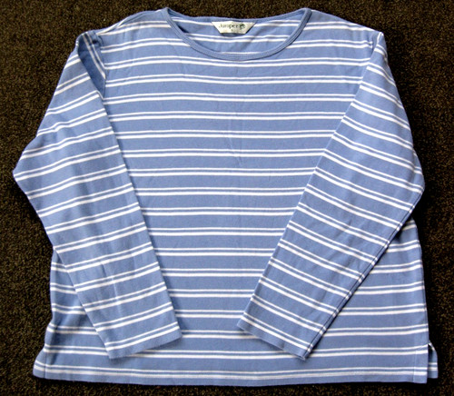 Jumper ladies blue white - jumper,,