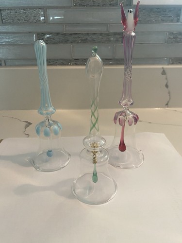 Bimini art glass bells - (3),