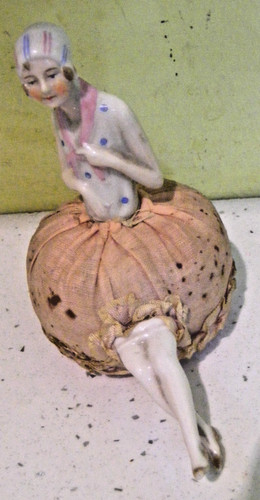 Vintage pin cushion doll - , half