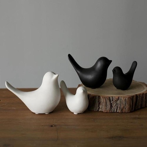 Ceramic bird figurine nordic - ceramic,