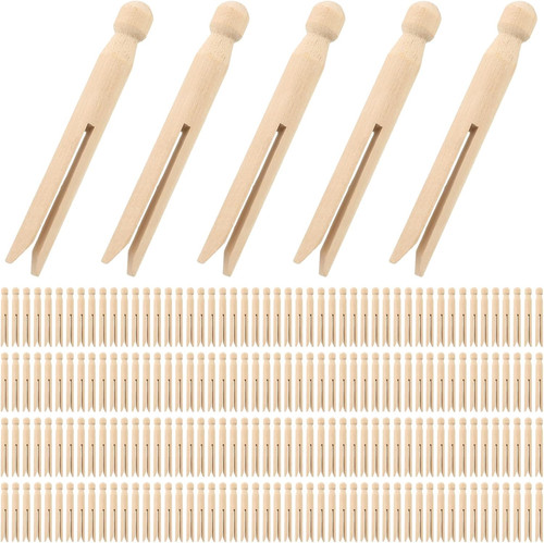 200 pack wooden clothespins - 200,
