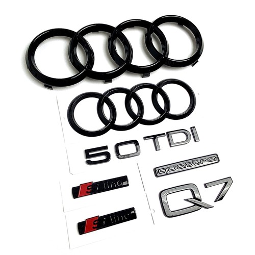 7pc audi badge black - 16-,