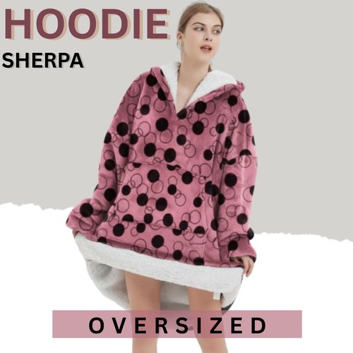 Sherpa fleece hoodie blanket - sherpa,