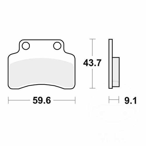 Brake pad front fit sachs - brake, sx-1