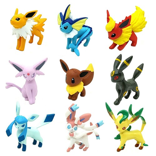 9pcs goeevee evolution action - 9pcs,