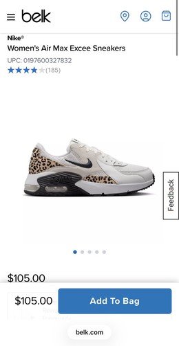 Size nike air max excee - 6,
