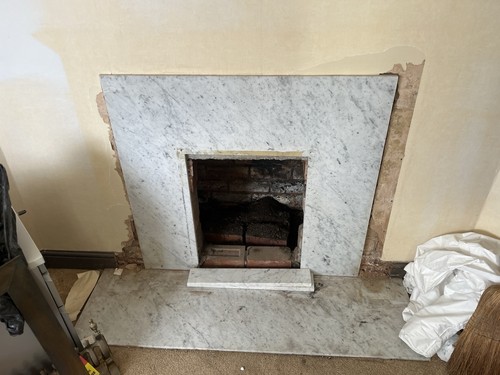 Marble fireplace surround - surround, and
