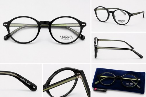 London retro eyeglasses - retro, black