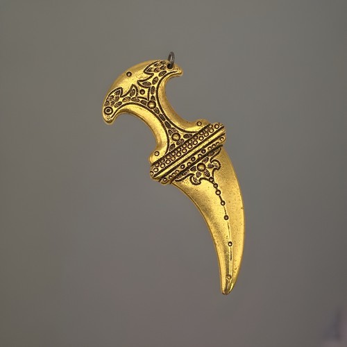 Jambiya metal pendant - metal,