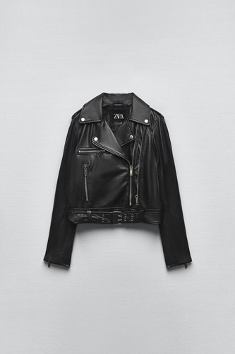 Zara black real leather - black,