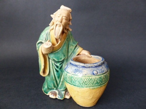 Vintage figural chinese brush - figural,