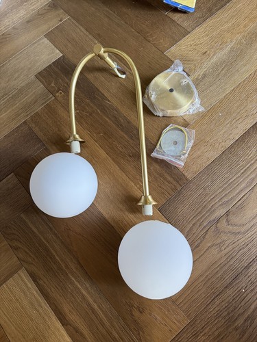 Wall down lights large brass - down,
