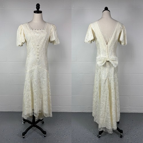 Vintage 80s ivory lace - vintage,