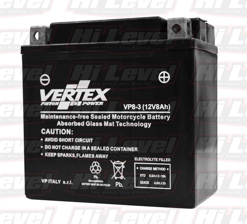 Vertex motorcycle battery fits - motorcycle,