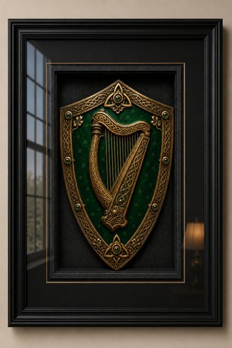 Emerald isle irish celtic harp - emerald,