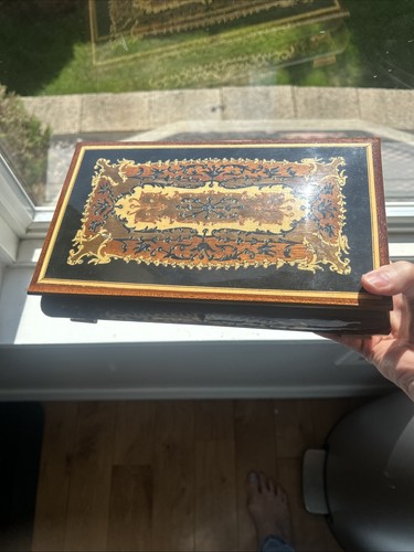 Vintage inlay marquetry wood - inlay,