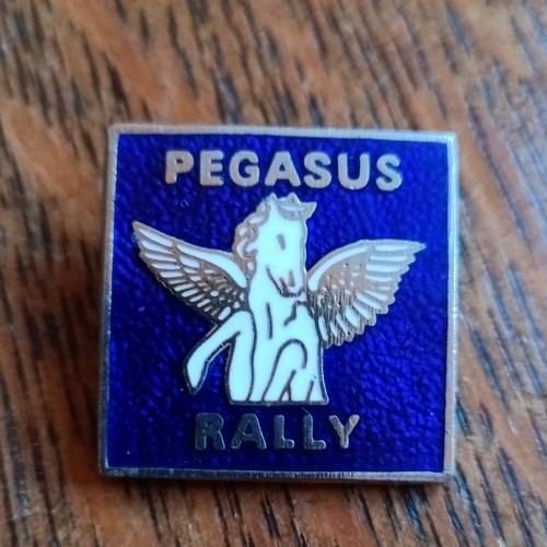 Vintage pegasus rally enamel - pegasus,