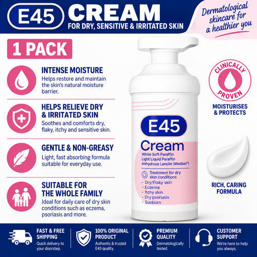 E45 cream pump 500 itch - 500,