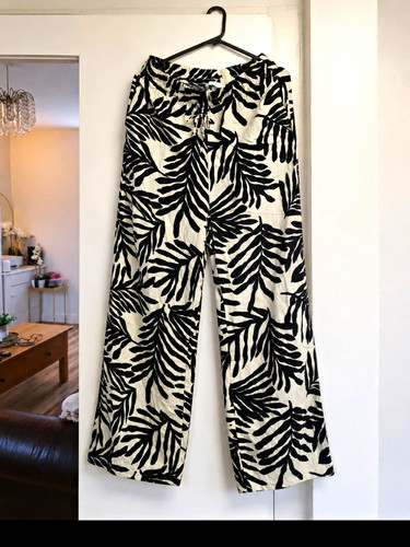 Linen blend black white - blend, black/white