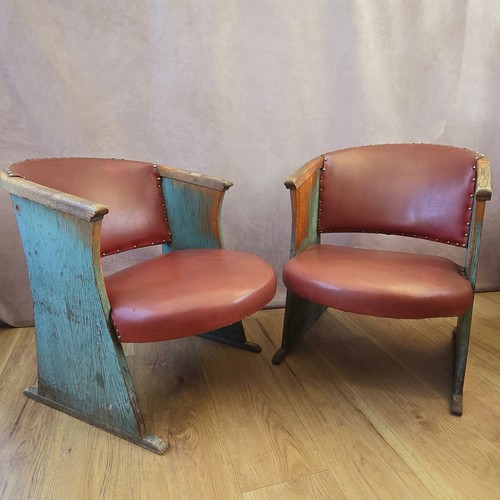 Pair 1930s art - art, deco