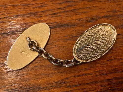9ct gold vintage cufflinks - 9ct,