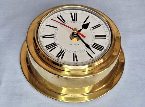 Vintage ships brass - wall, clock
