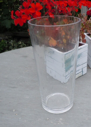 Clear glass cylindrical vase - clear,