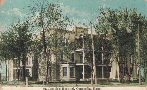 Concordia kansas postcard - kansas,