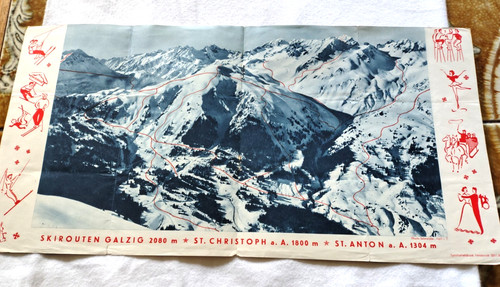Vintage ski map - vintage,