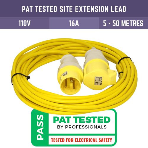 Pat tested 110v yellow - tested,