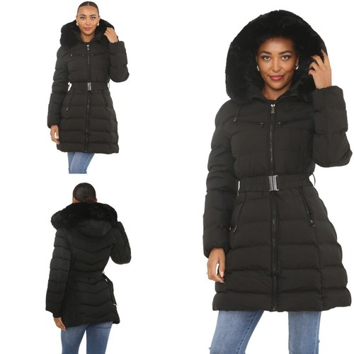 Ladies padded long coat - padded,