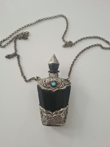 Vintage black agate silver - vintage,