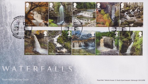 Fdc 2026 waterfalls stamps - gb,