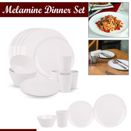 16pcs white plain dinnerware - 16pcs,
