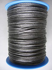 Grey white dyneema rope - &, 1mm