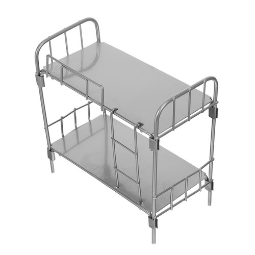 Silver durable metal bunk bed - silver,