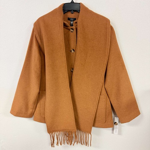 Aqua wool blend cape coat - wool,