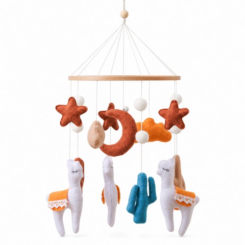Baby mobile with alpaca - baby,