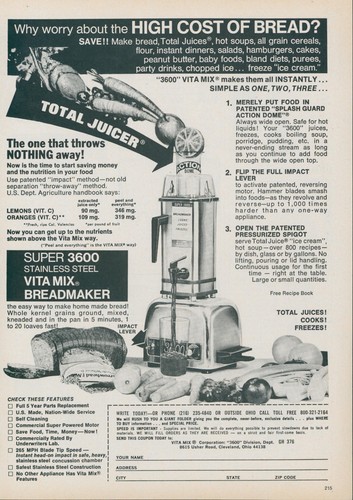 1976 vita mix breadmaker - vita,