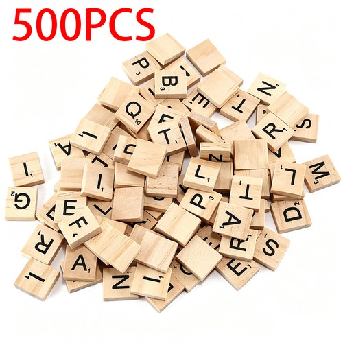 500 wooden scrabble tiles - scrabble,