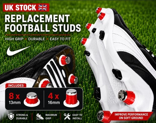 Football studs red white - football,