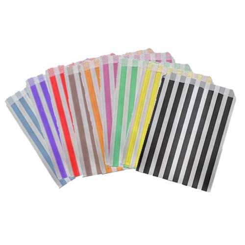 Paper bags stripe 14 - bags, 10"
